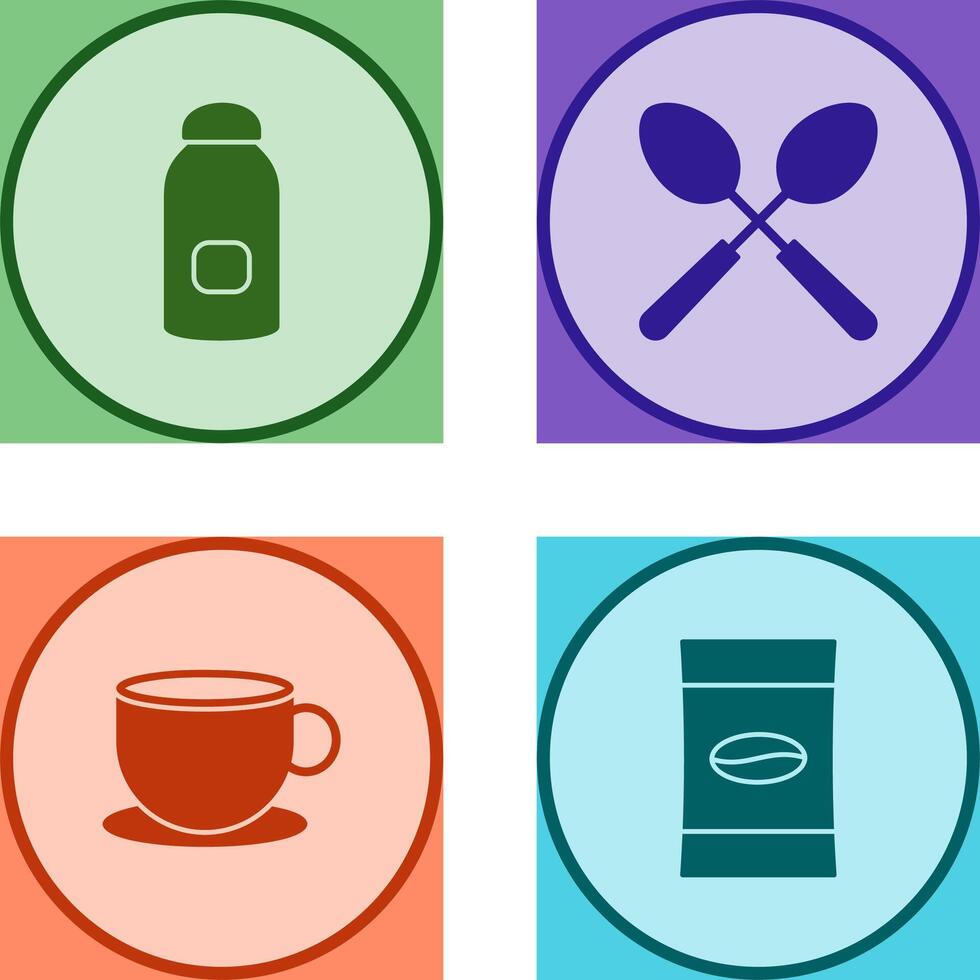 syrup and spoon Icon vector