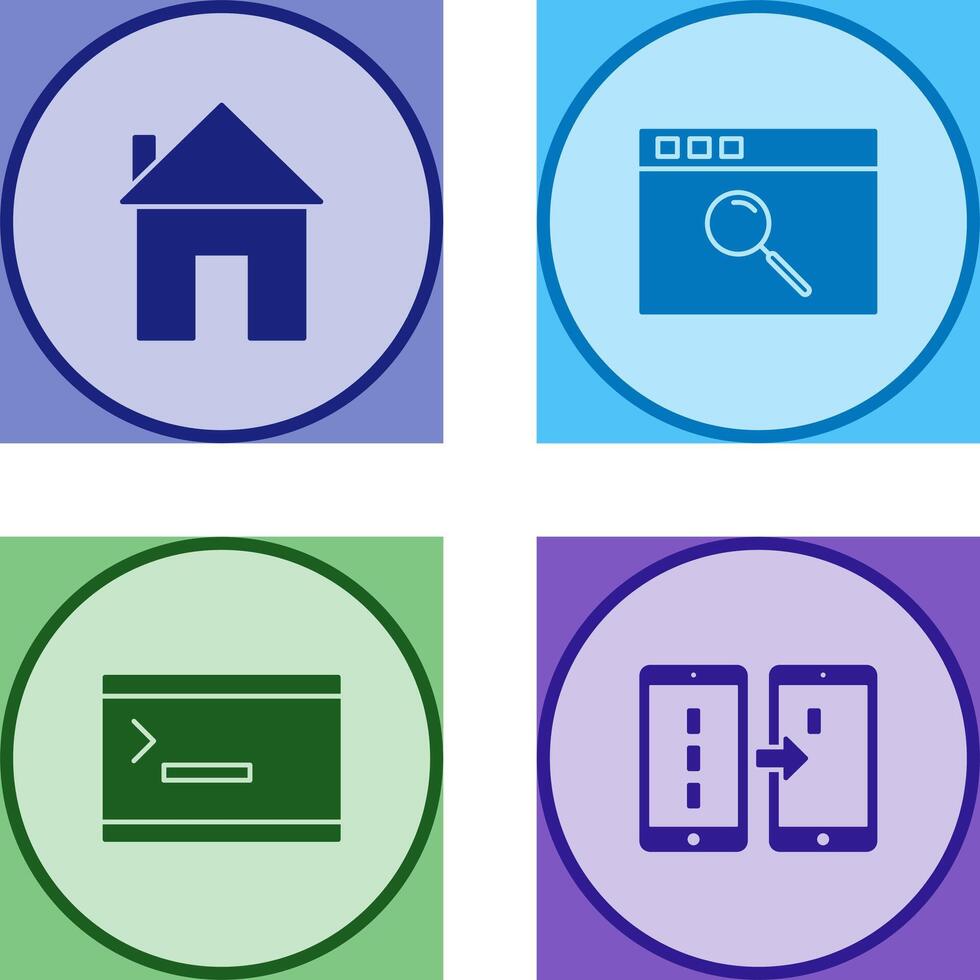 homepage and browser Icon vector
