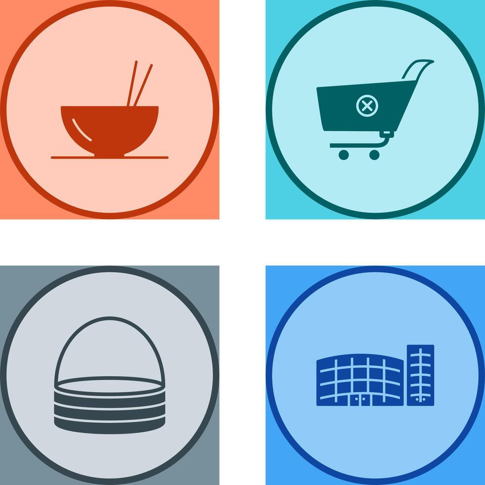 food and cancel order Icon vector