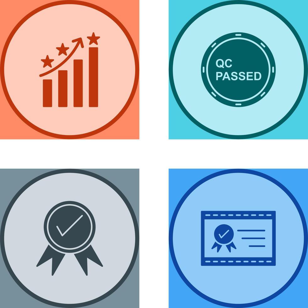 Reputation Management and QC Passed Icon vector