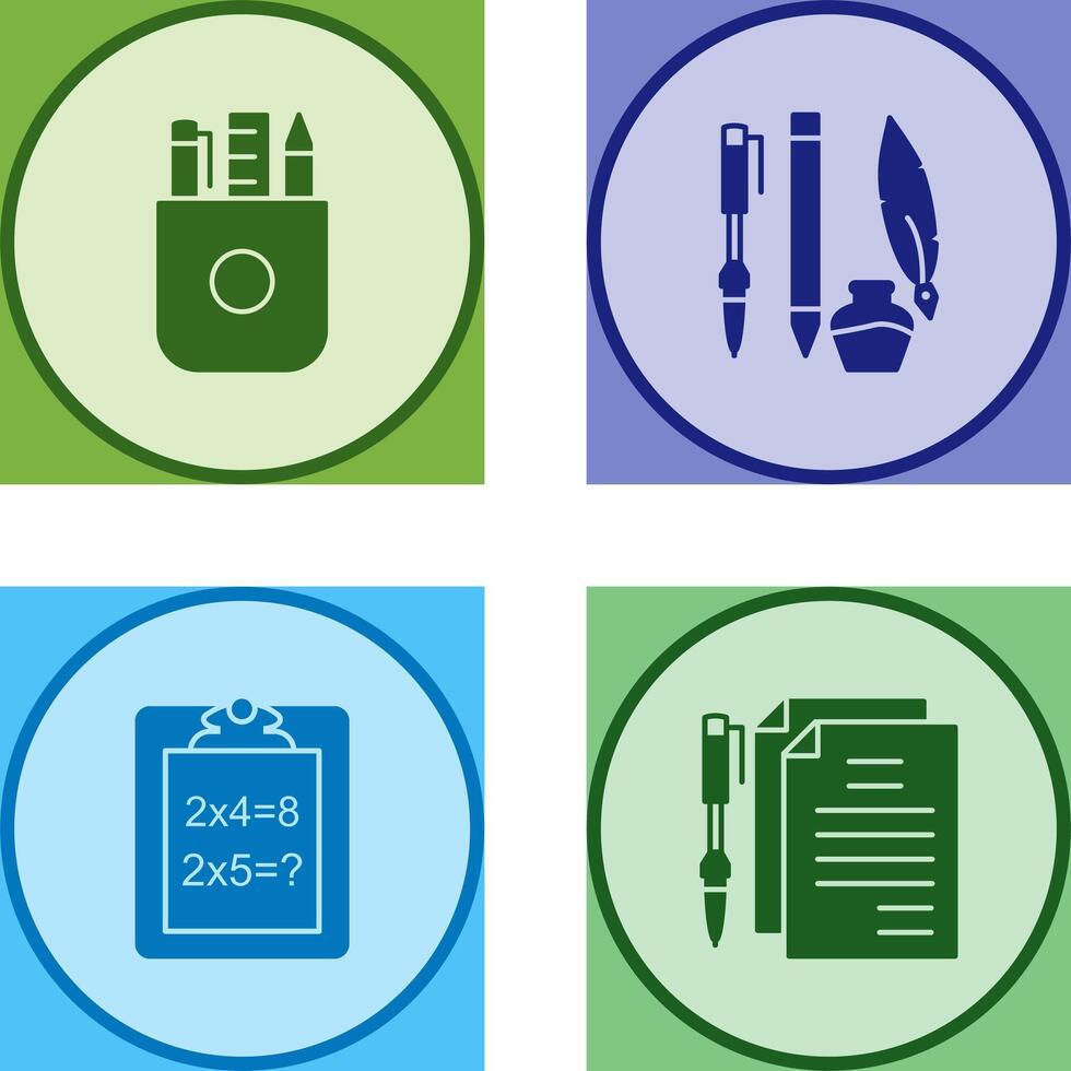 Stationery and Writing Equipment Icon vector