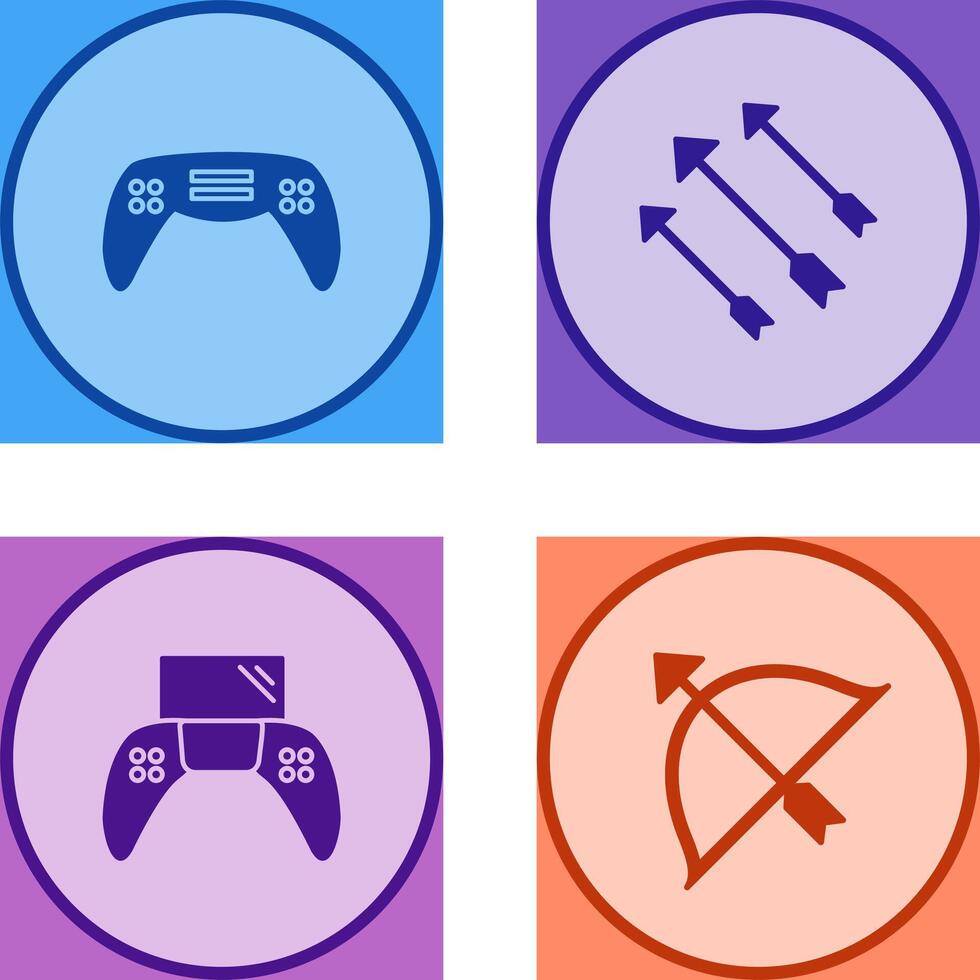 Gaming Console and Arrows Icon vector