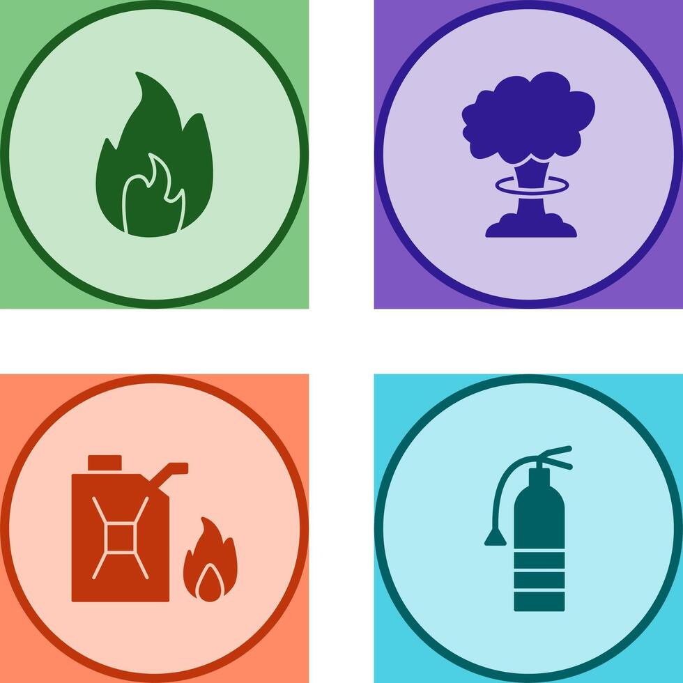 flame and bomb blast Icon vector