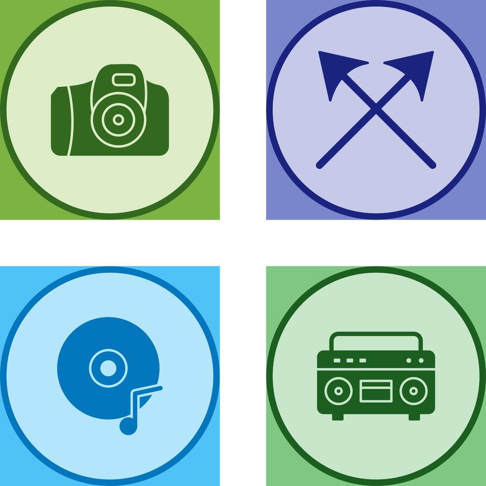 Camera and Arrows Icon vector