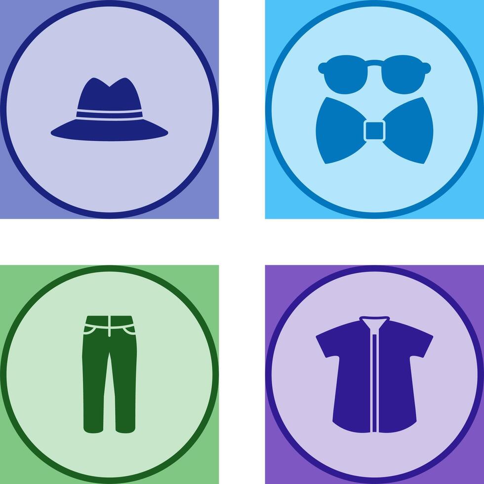 sombrero y hipster estilo icono vector