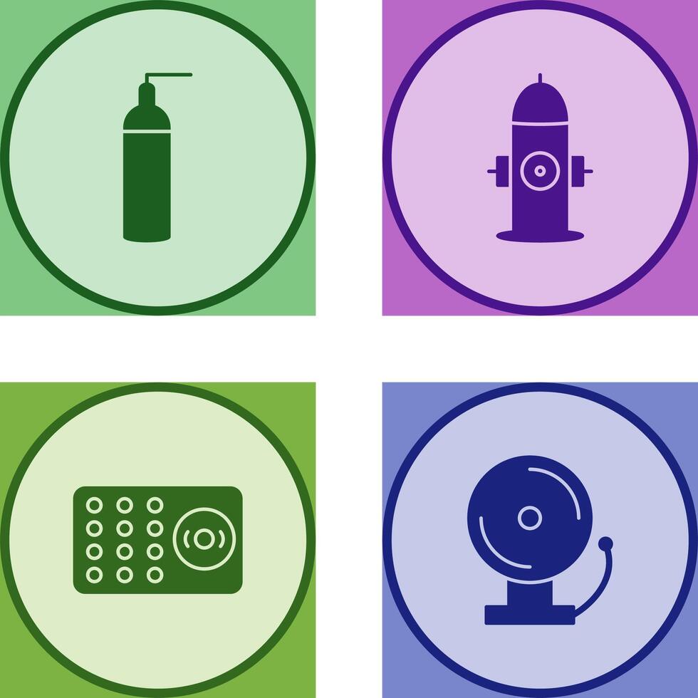 hydrant and oxygen tank Icon vector