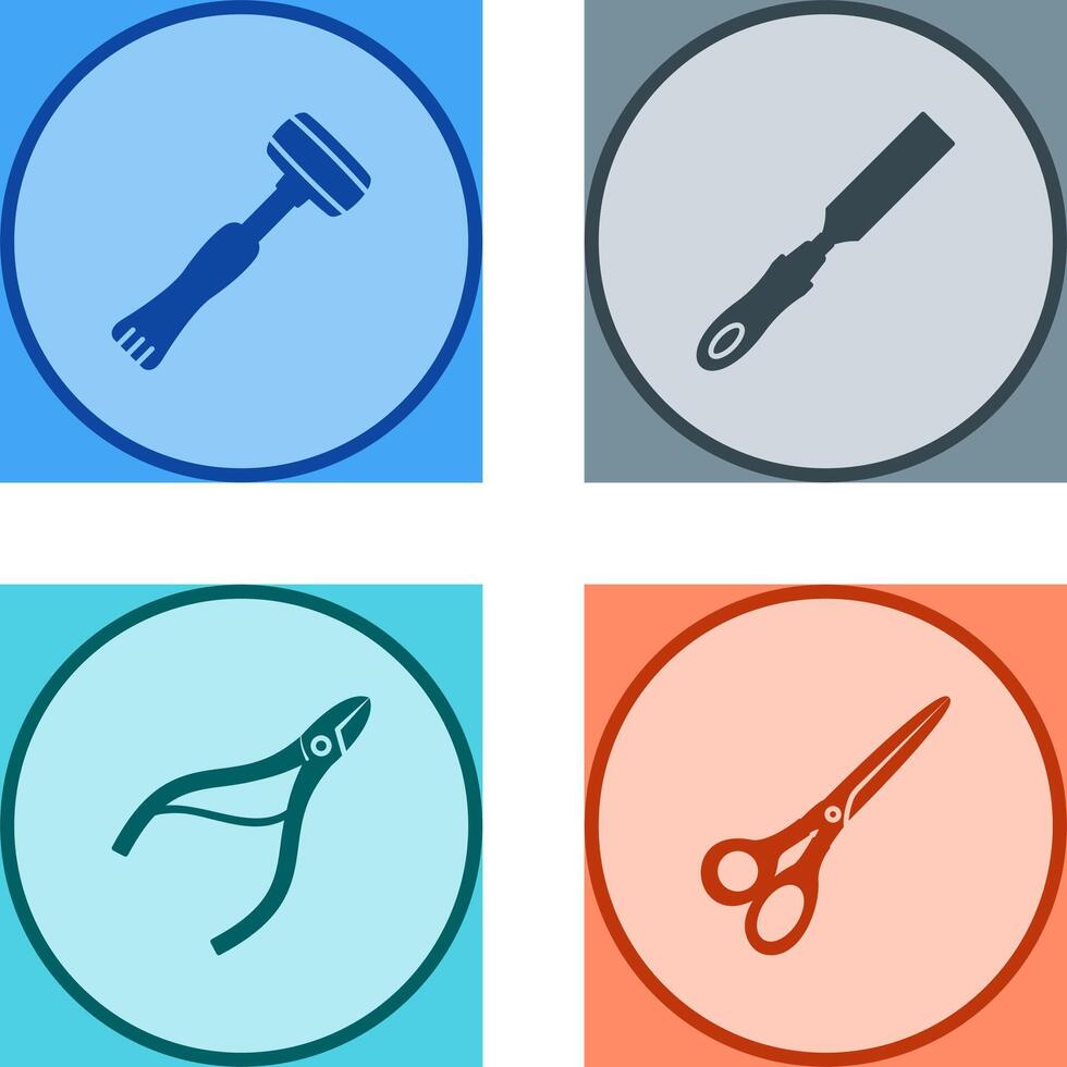 Sledgehmmer and Chisel Icon vector
