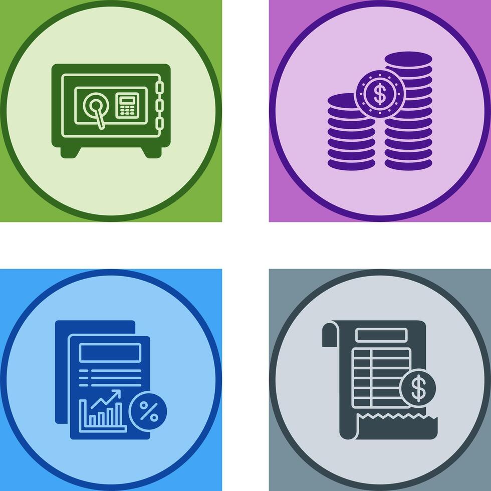 Safe Box and COINS Icon vector