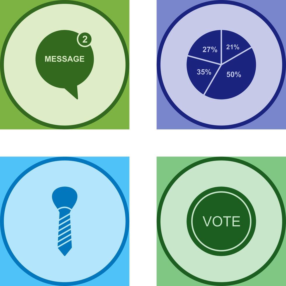 Message Bubbles and Pie Chart Icon vector
