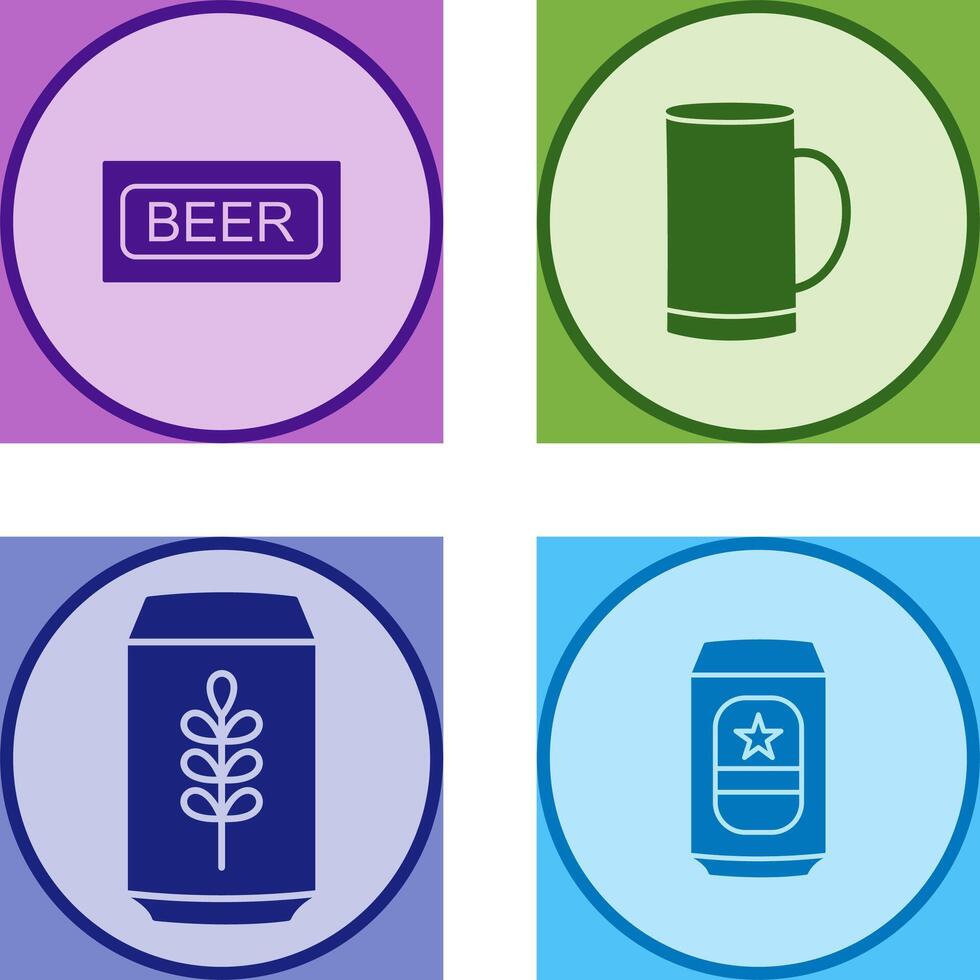 Beer Sign and Beer Mug Icon vector