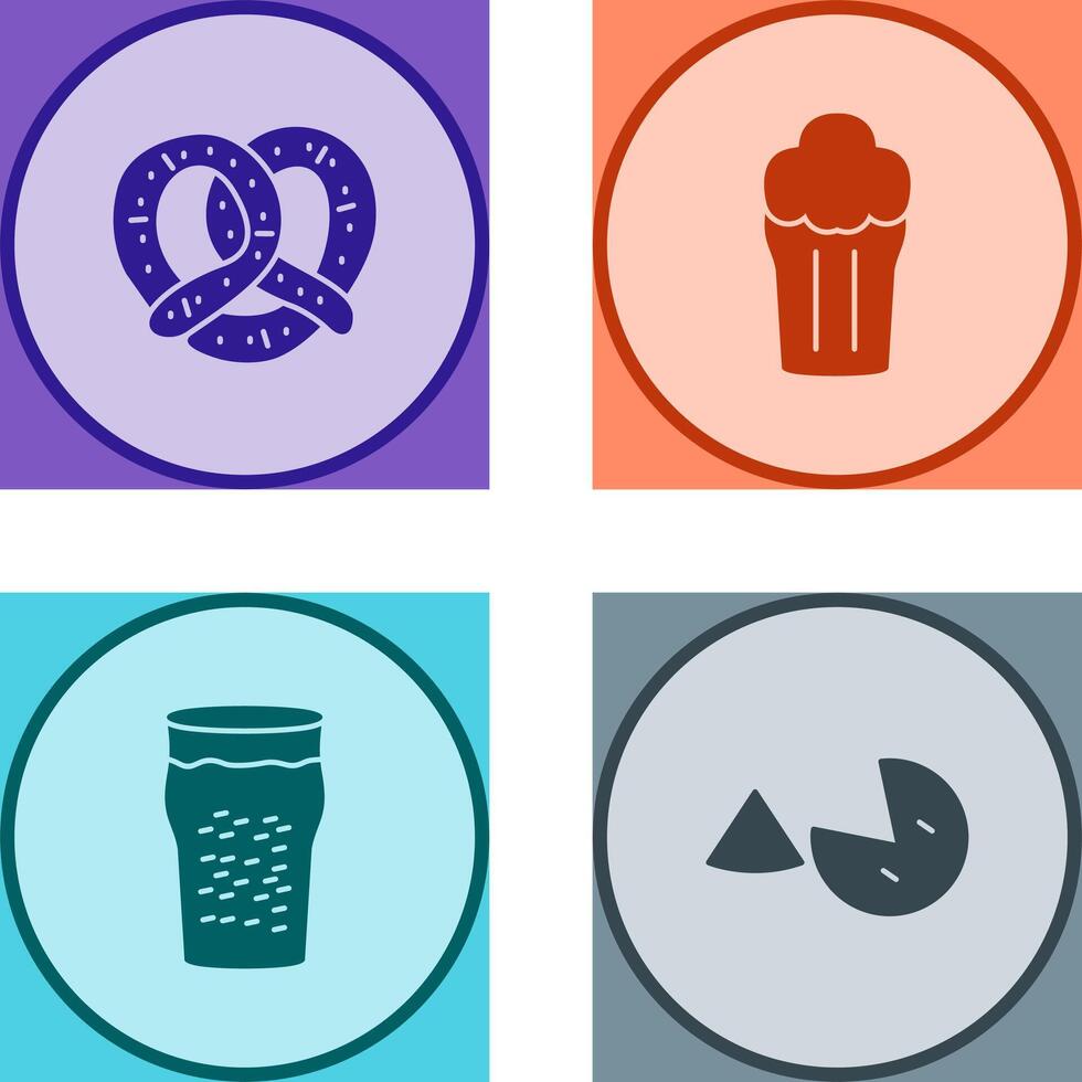 Pretzel and Pint of Beer Icon vector