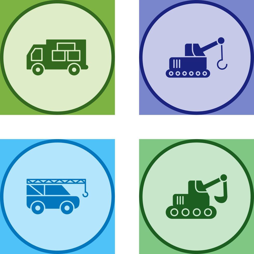 Logistics Car and Lifter Icon vector