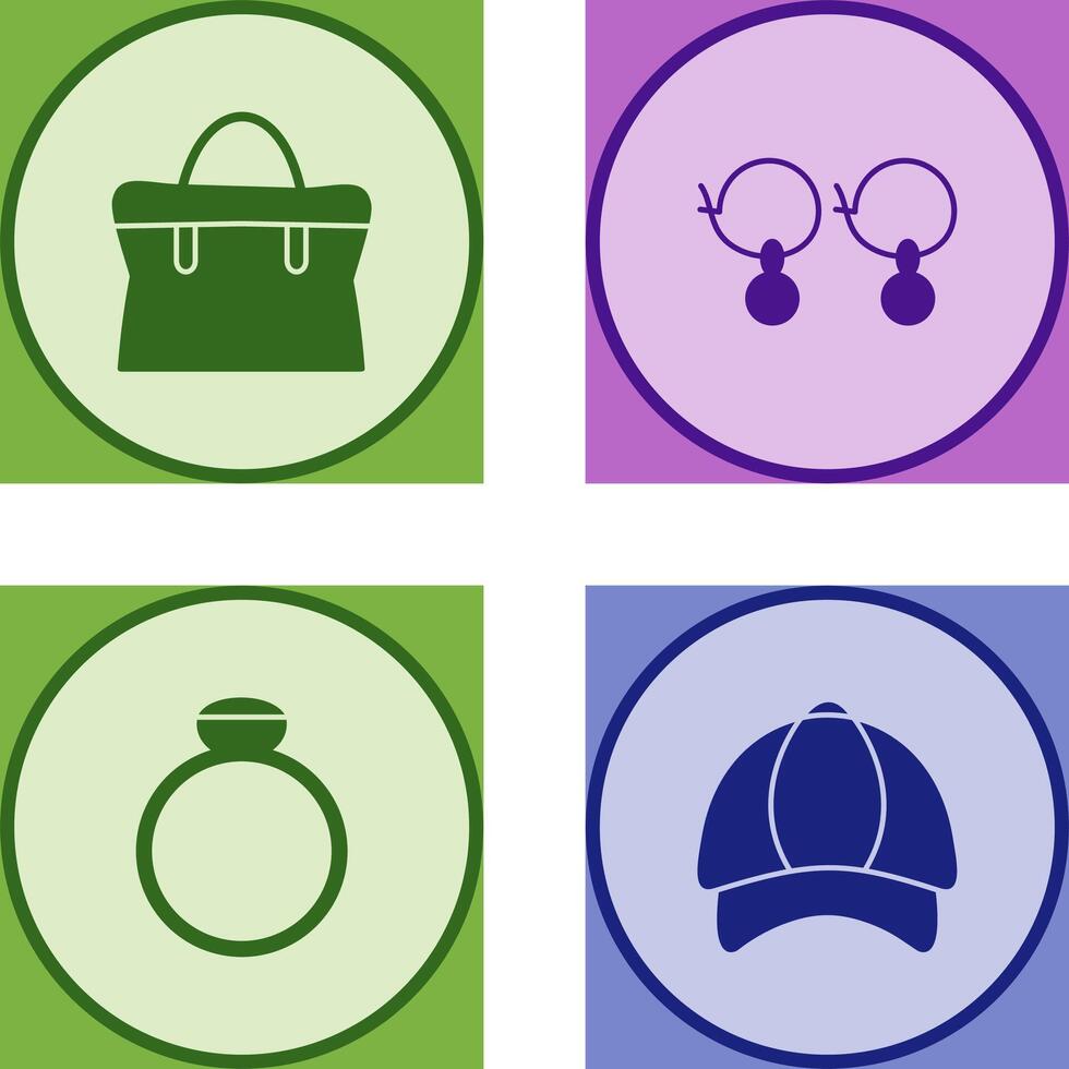 Bag and Earrings Icon vector