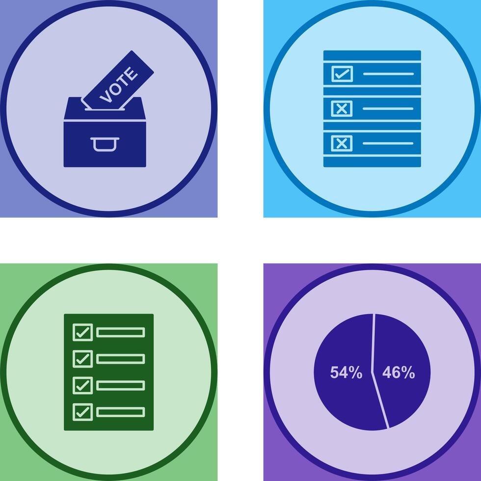 Casting Vote and Ballot Paper Icon vector
