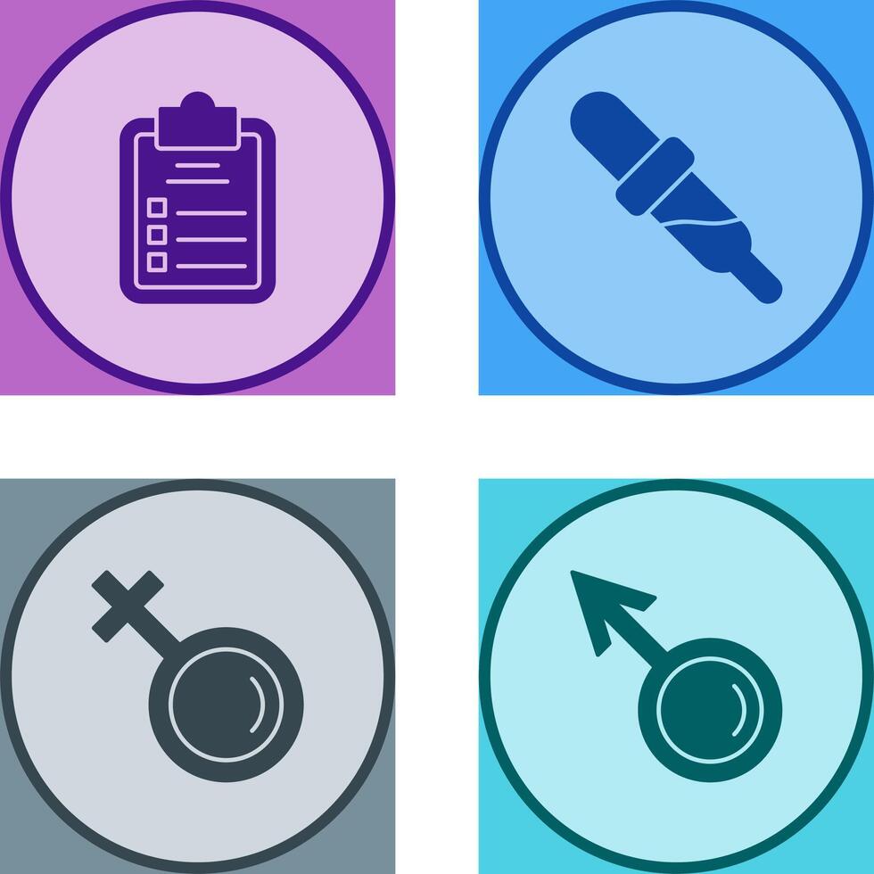 Diagnosis and Dropper Icon vector