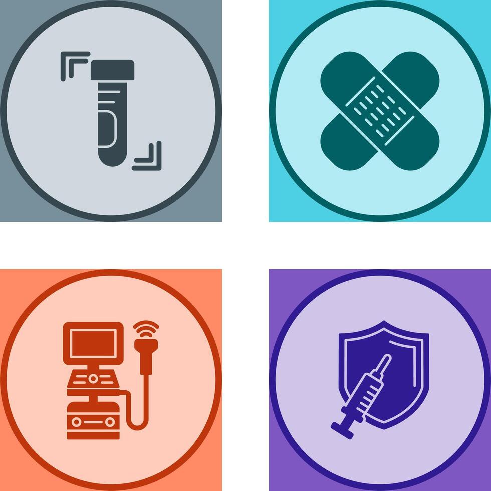 Test Tube and Wound Icon vector