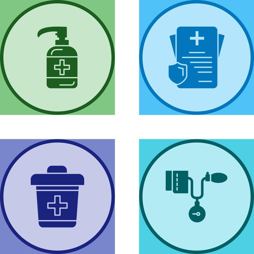 Sanitizer and Receipt Icon vector