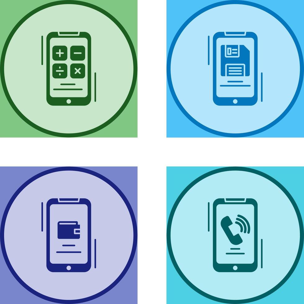 Calculator and Backup file Icon vector