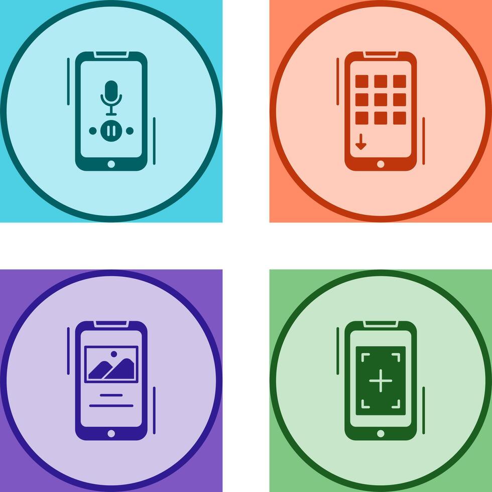 Voice Record and Device Icon vector