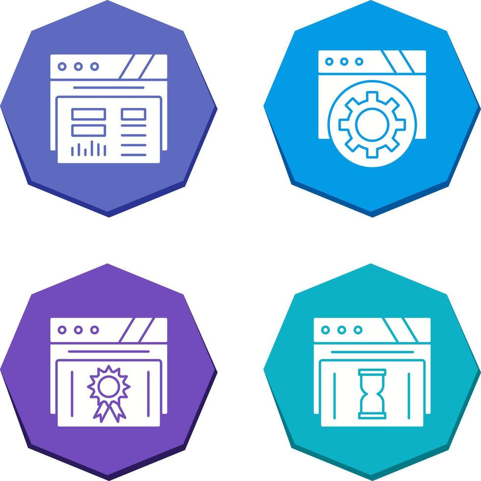 Dashboard and Browser Icon vector