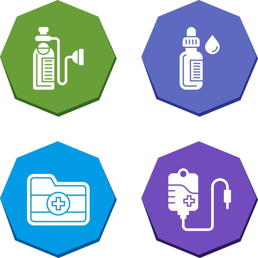 Oxygen and Dropper Icon vector