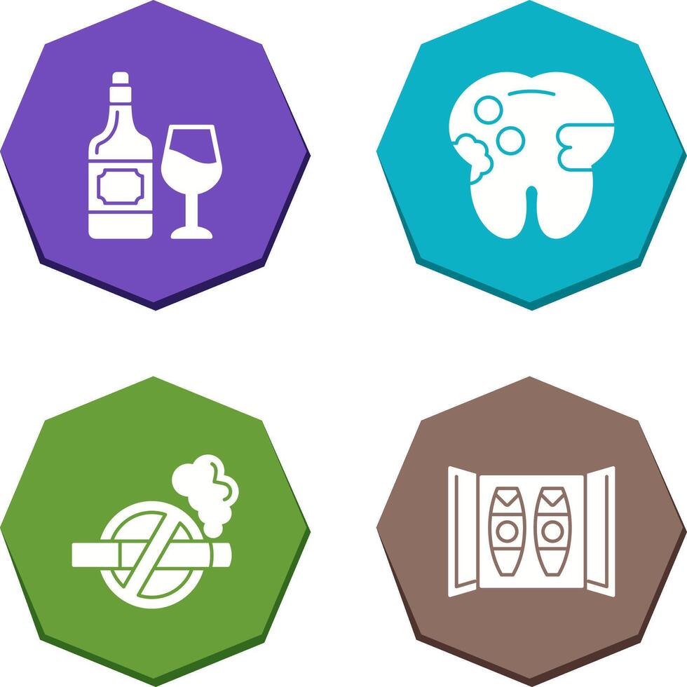 Wine and Caries Icon vector