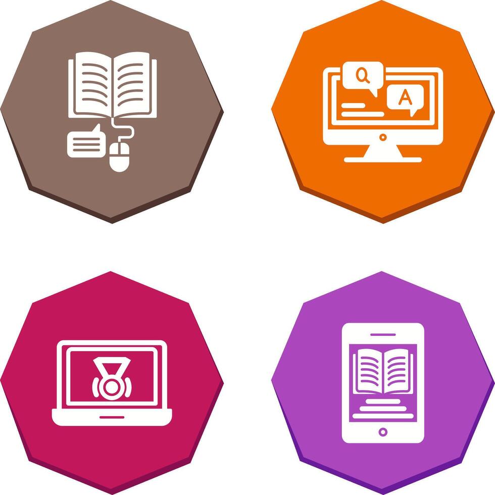 Online Learning and Faq Icon vector