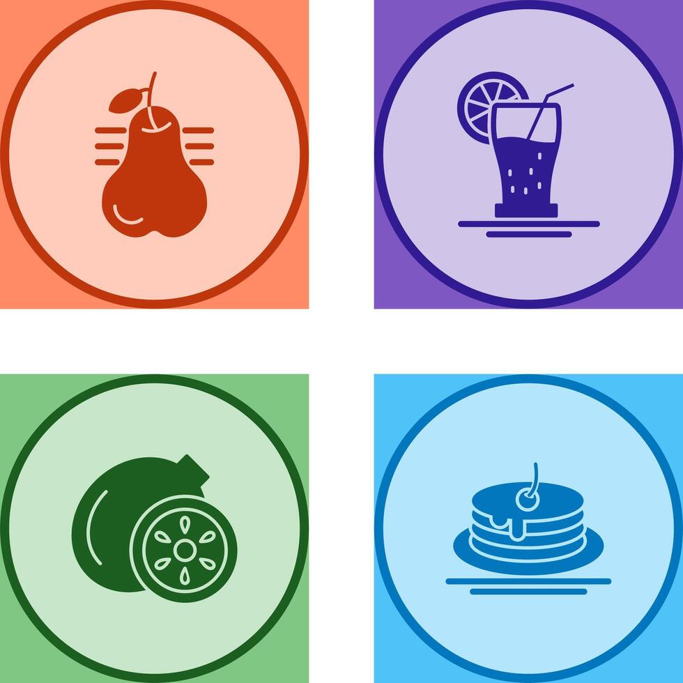Pear and Orange Juice Icon vector