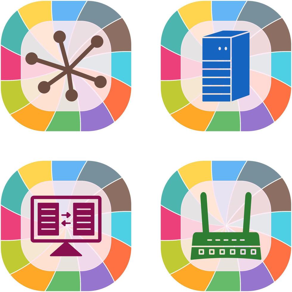 Internet and Server Network Icon vector