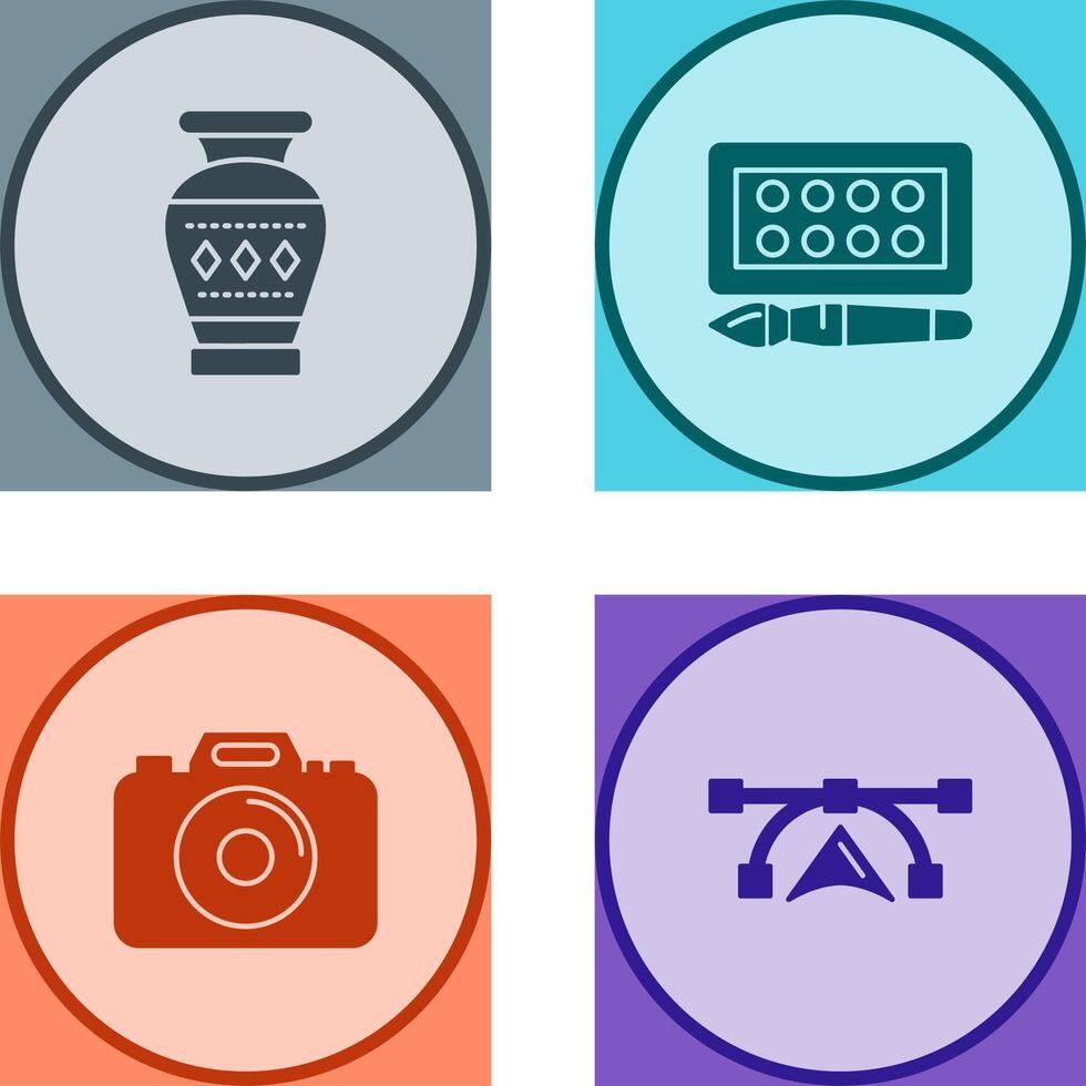 Vase and Water Colors Icon vector