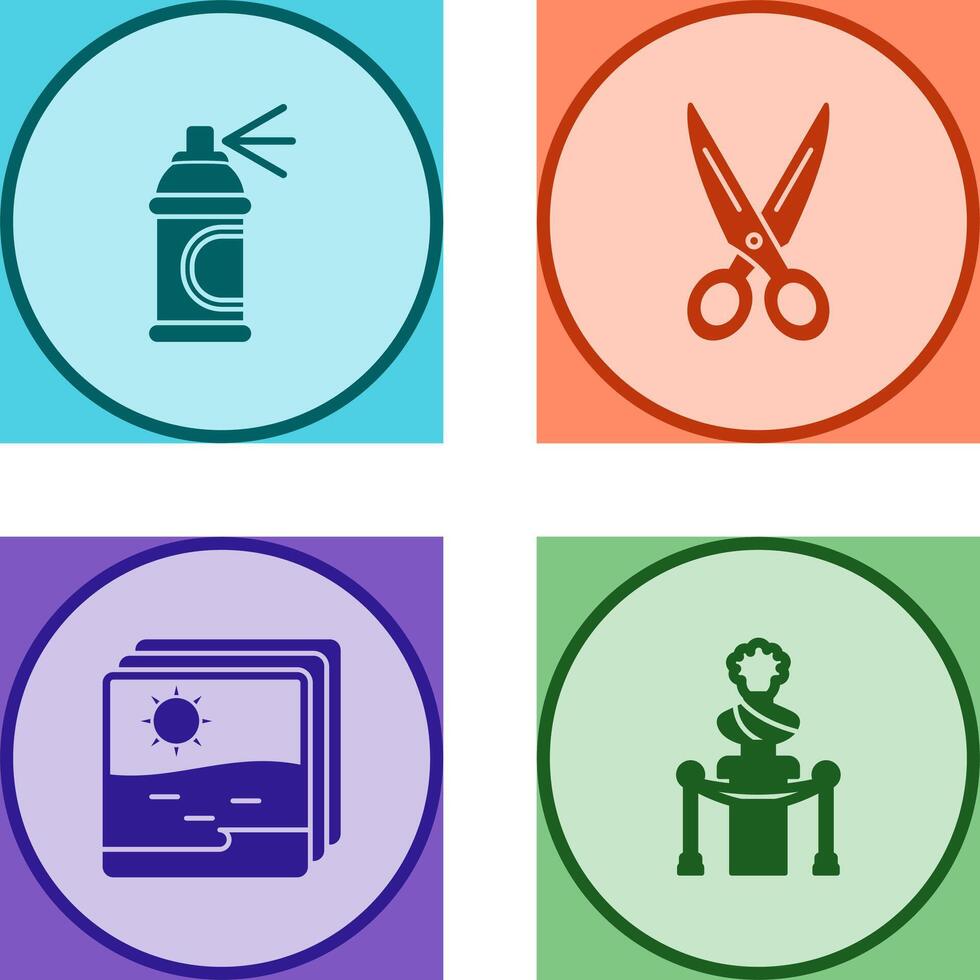 Spray and Scissors Icon vector
