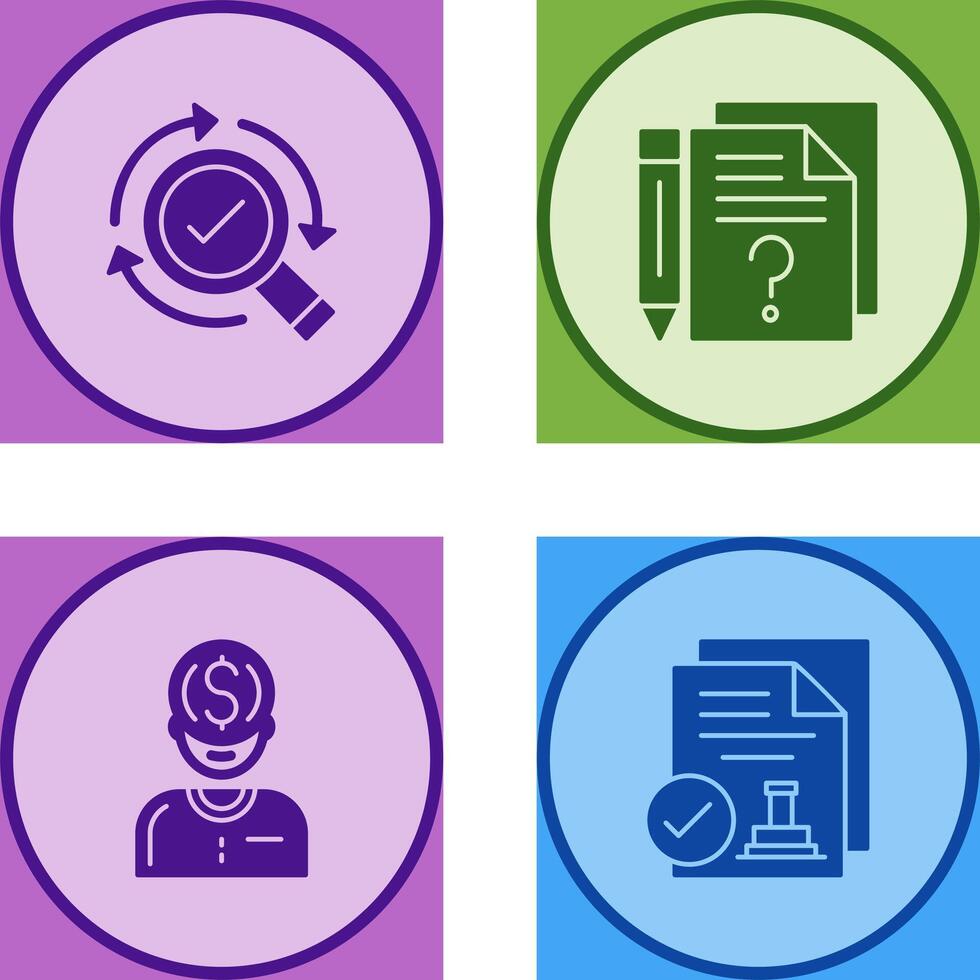 Research and Question Icon vector