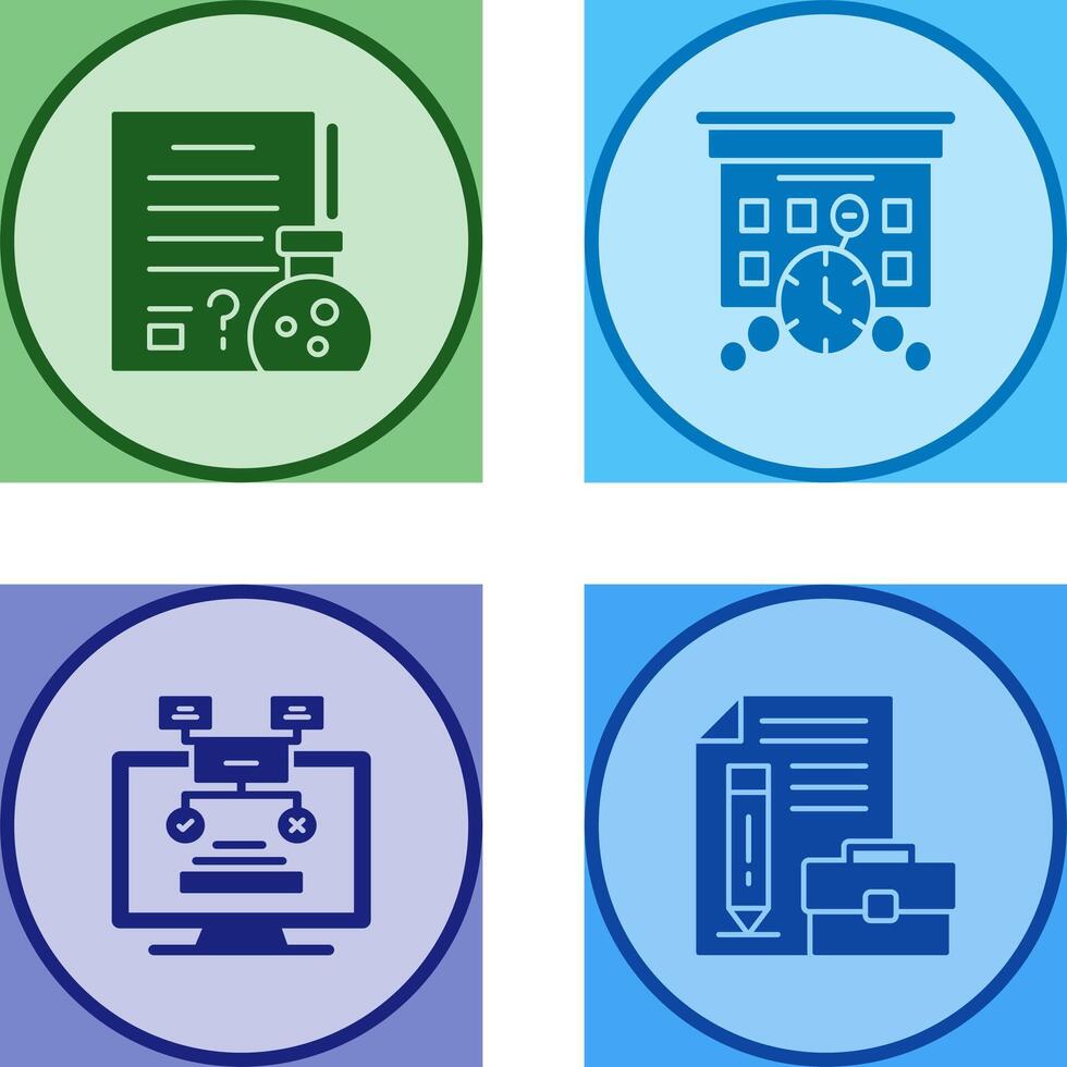 Hypothsis and Deadline Icon vector