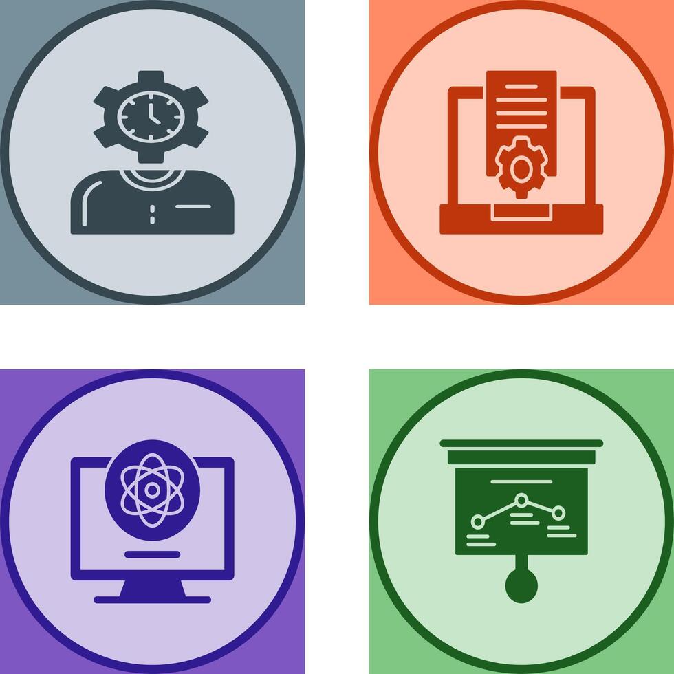 Time and Research Icon vector