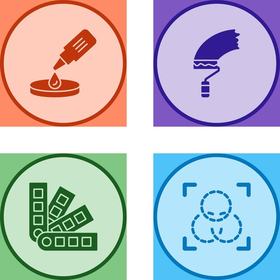 dropper and paint Icon vector