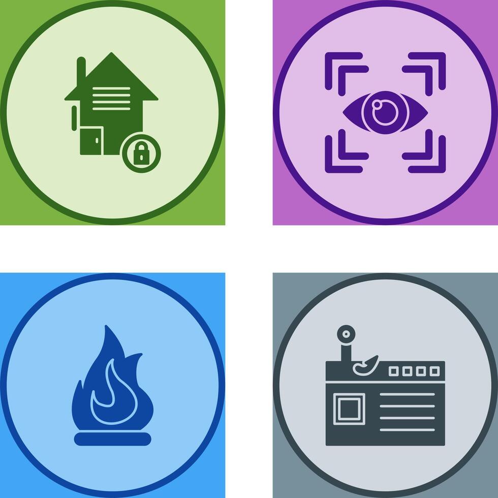 Real Estate and Eye Scan Icon vector