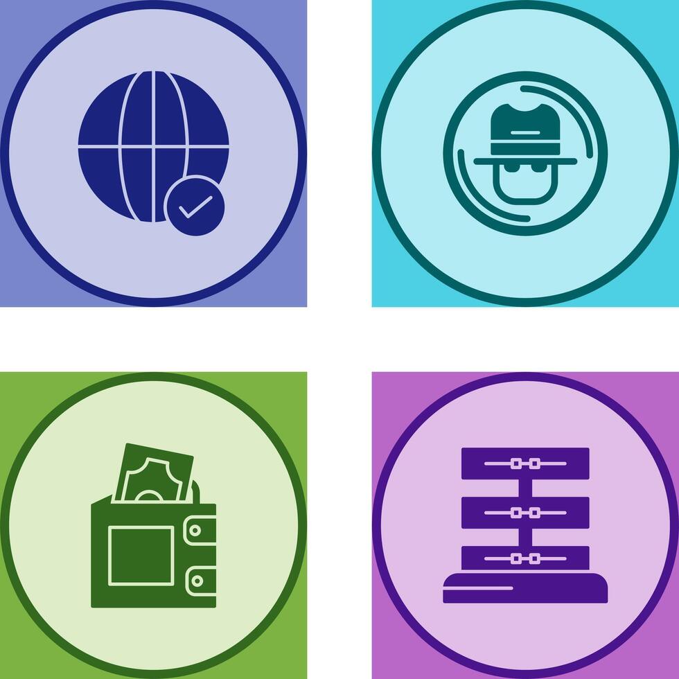 Internet and Spy Icon vector