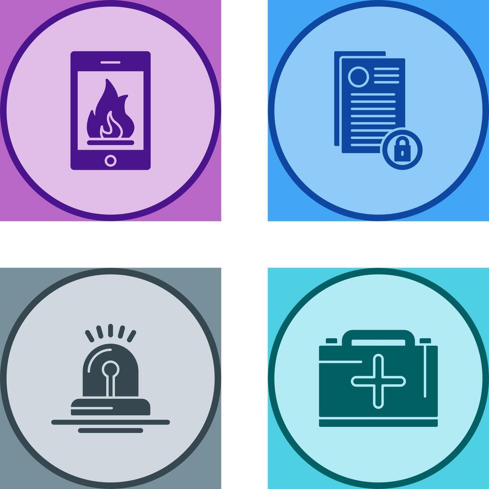 Fire and Privacy Icon vector