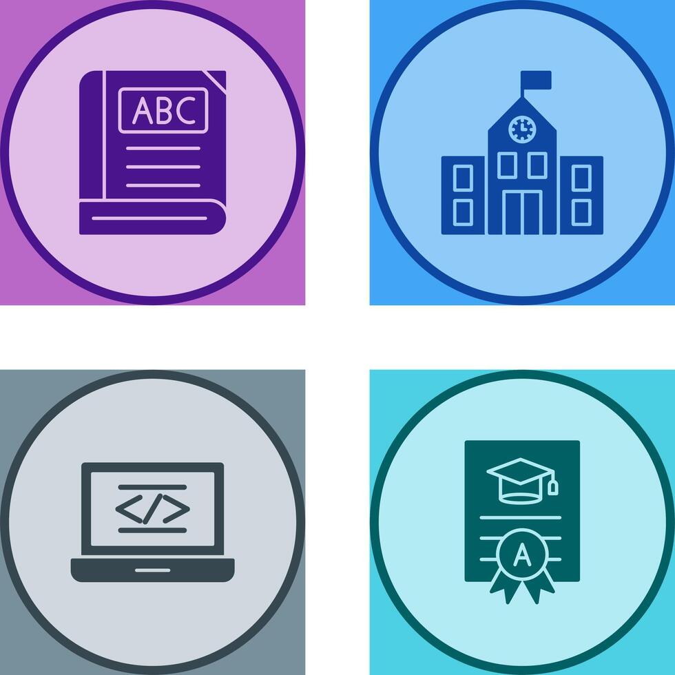 Book and School Icon vector