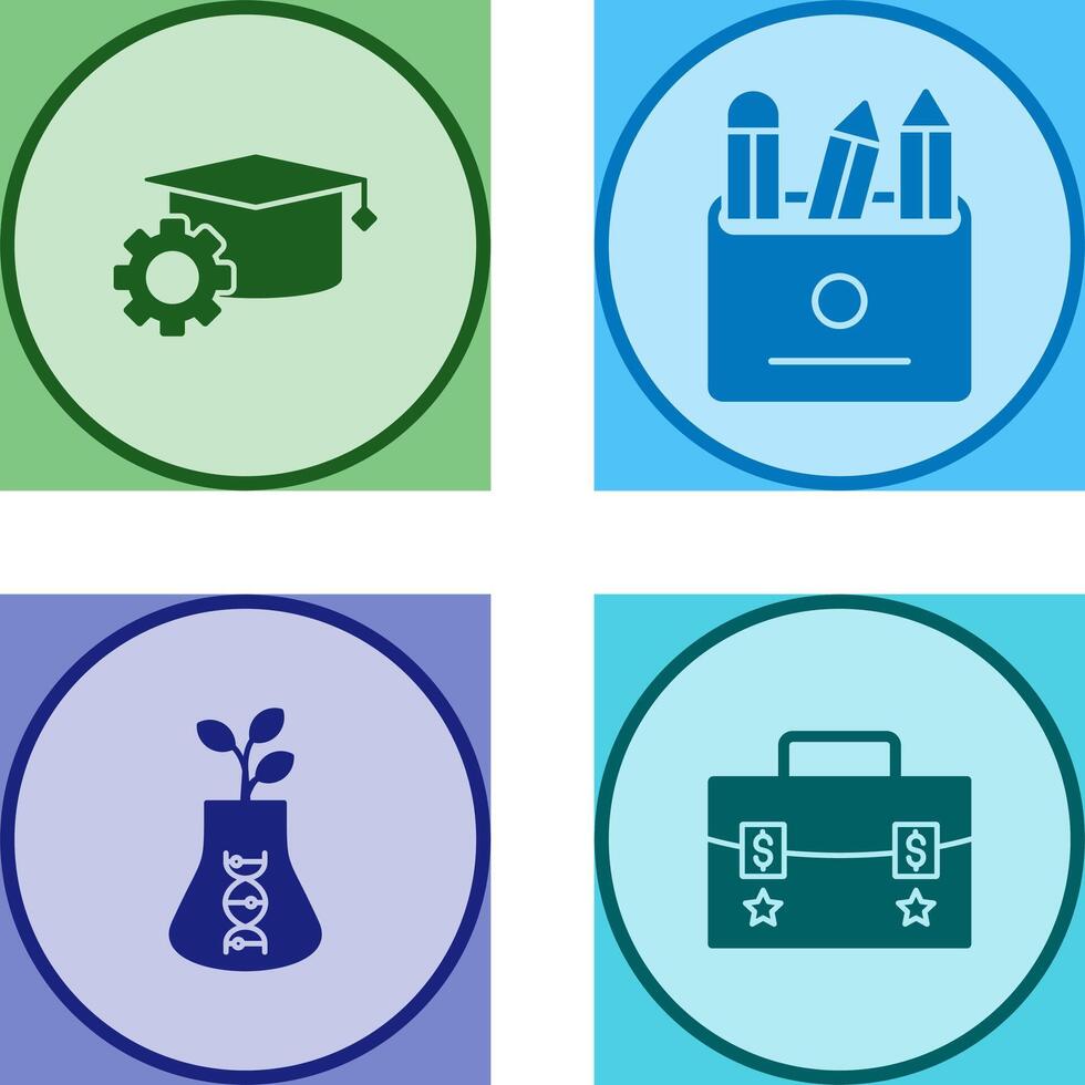 Bachelor and Pencils Icon vector