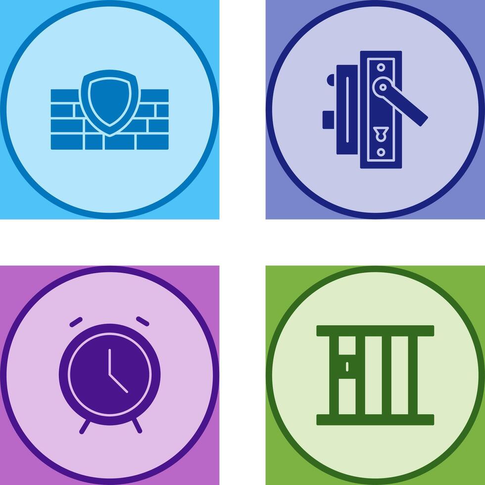 Firewall and Door Handle Icon vector