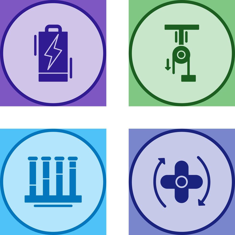 Battery and Pully Icon vector