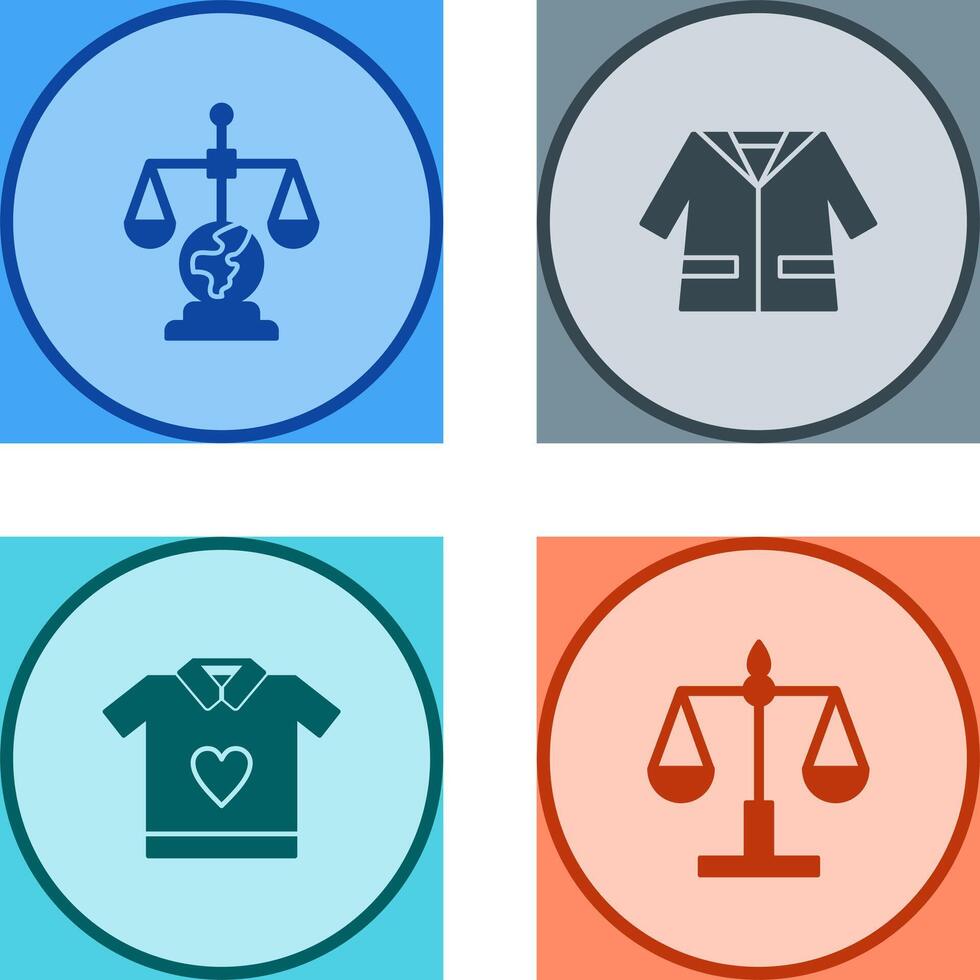International Law and Suit Icon vector