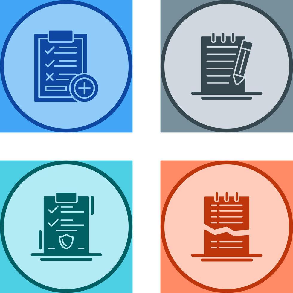 Medical Examination List and Check Up List Icon vector