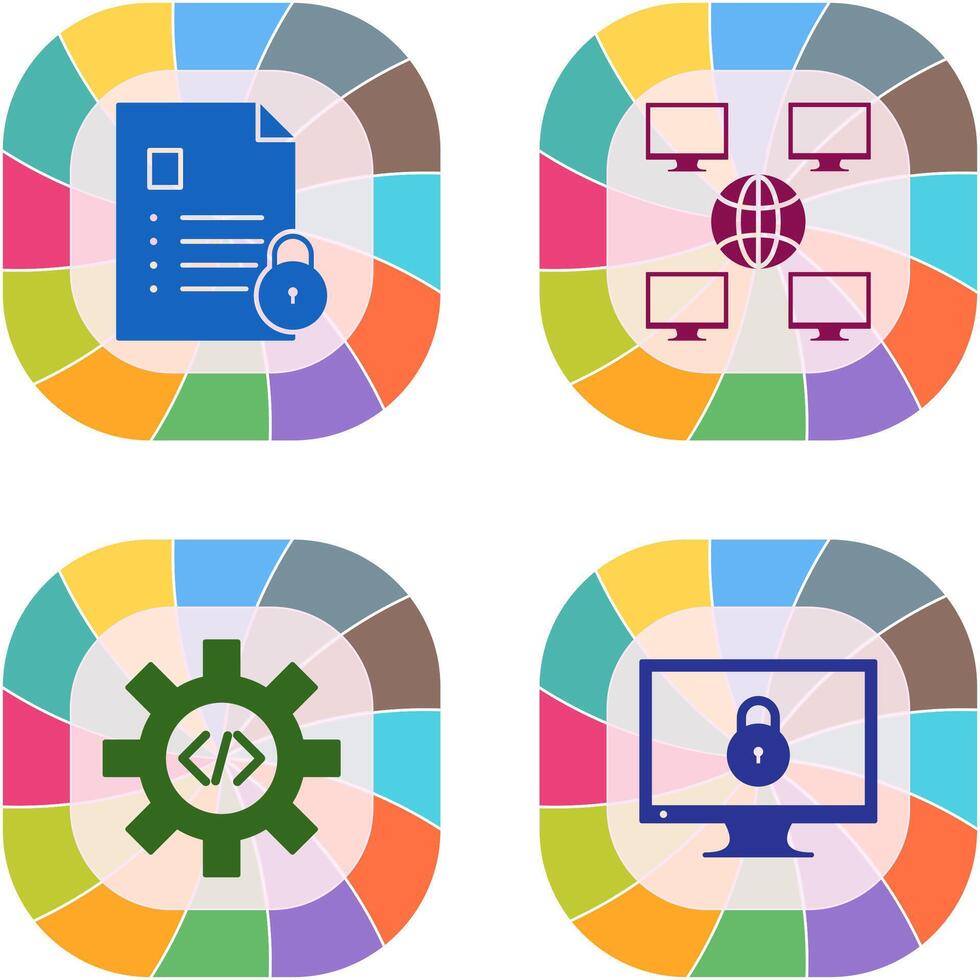 confidentiality and company network Icon vector