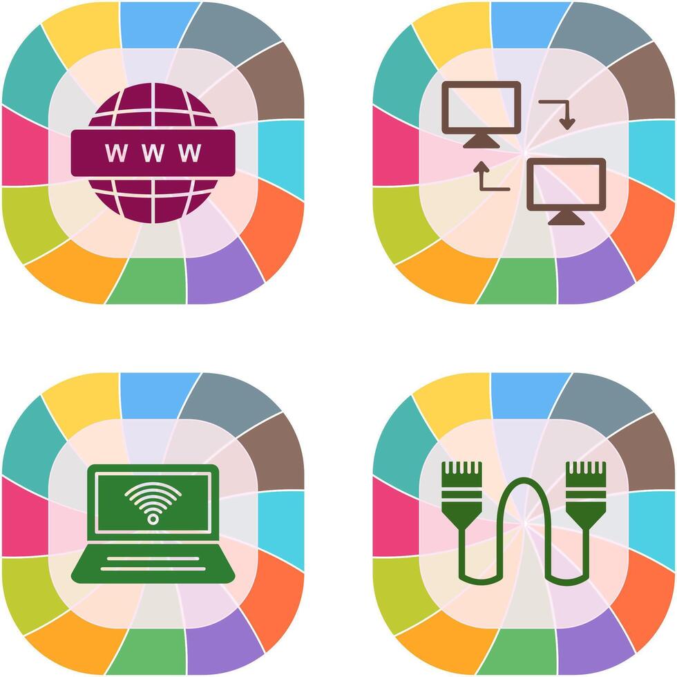 Sharing Systems and World Wide Icon vector