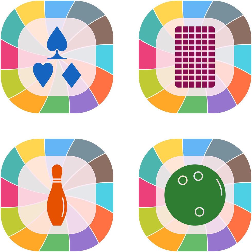 card suits and card backward Icon vector