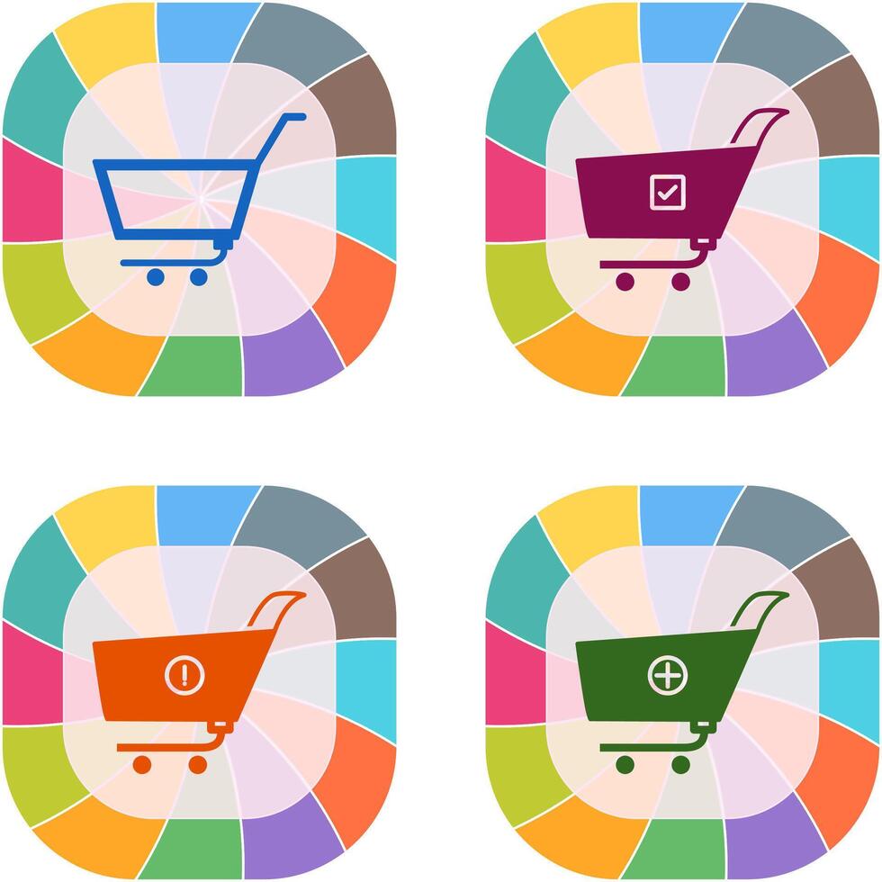empty cart and confirm order Icon vector
