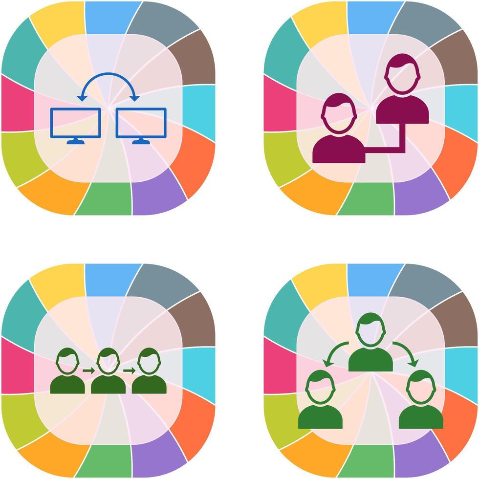 connected systems and connected profiles Icon vector