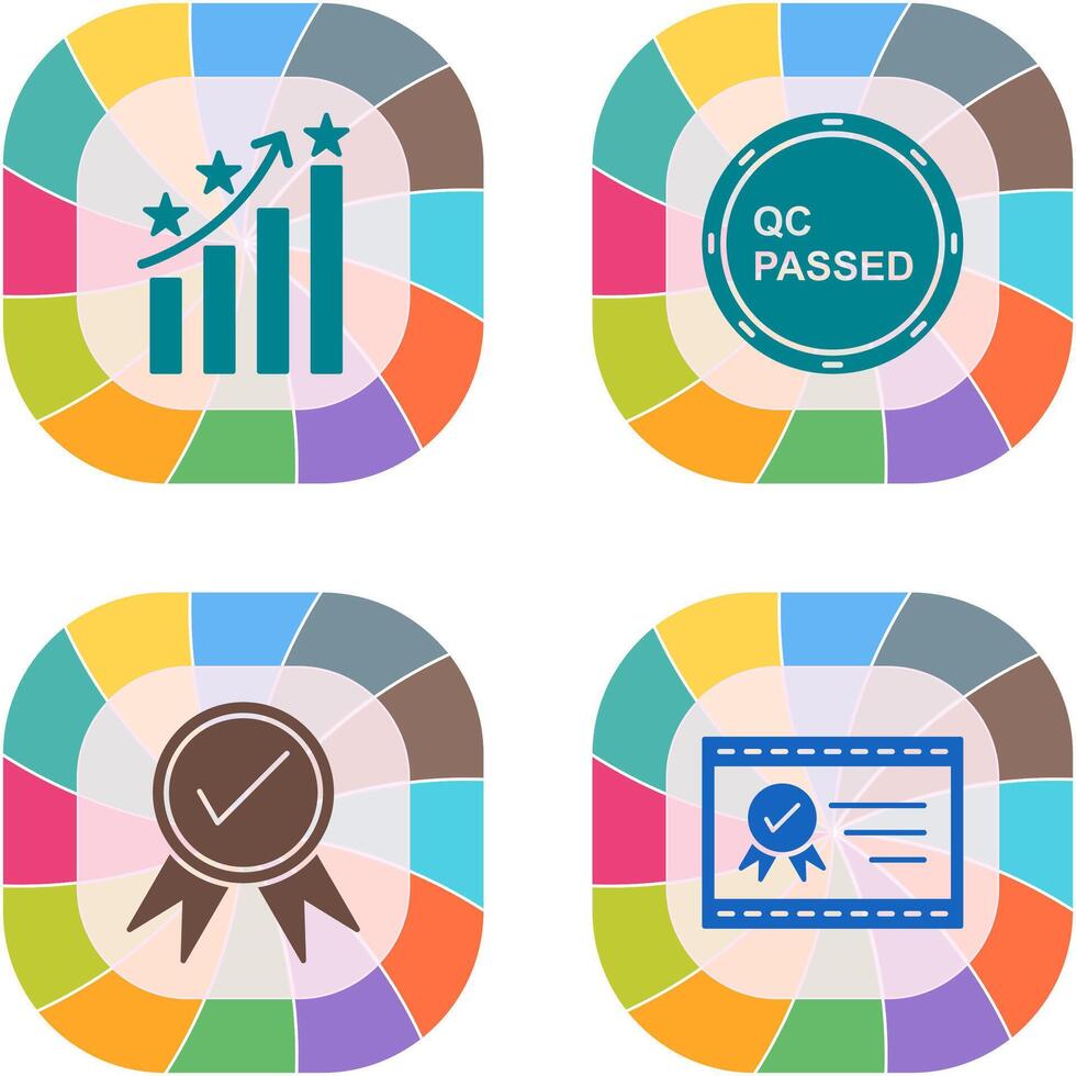 Reputation Management and QC Passed Icon vector